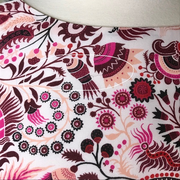 Loft S ruffle sleeve blouse paisley print - Picture 6 of 7